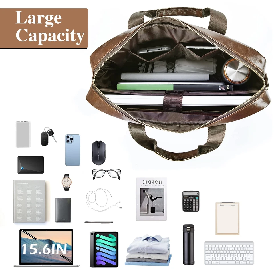 Sacoche Homme pour Ordinateur 15.6 Pouces Porte Document Homme Sacoche Classe... Foto 3 de 4