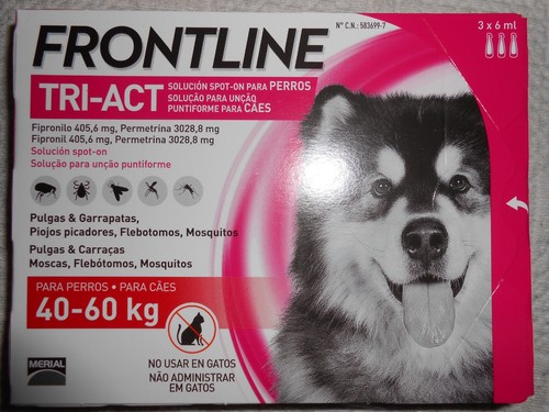 FRONTLINE ¹TRI-ACT chien ANTI puce tique poux flea treatment 1-60 kg 3pipettes - 第 14/16 張圖片