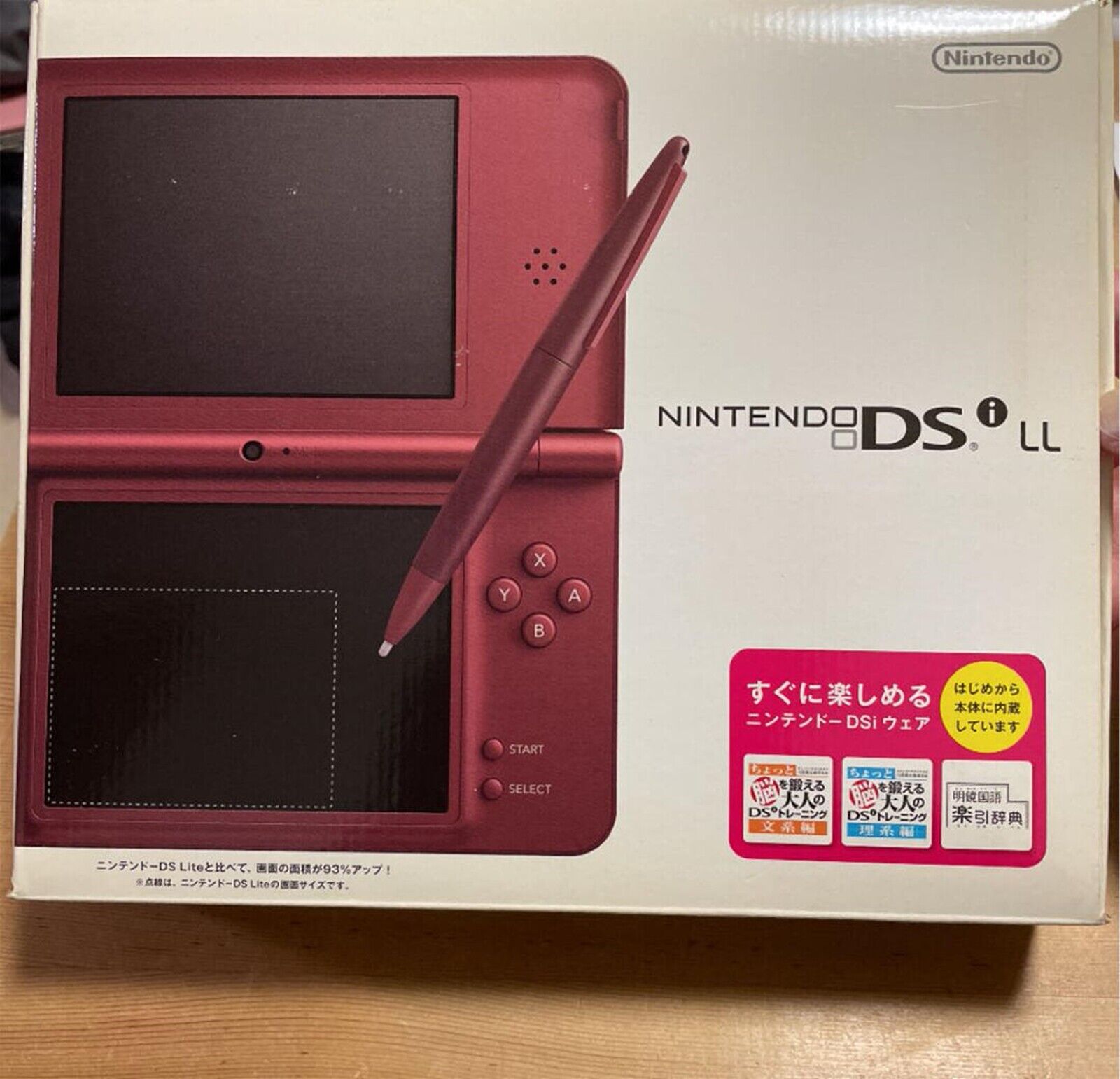 Nintendo DSi LL XL Wine red Game Console with Box F/S