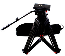 SACHTLER VIDEO V18P CF CARBON TRIPOD SYSTEM TELBAR PLATE GRSPR BAG SERVICED 44Lb