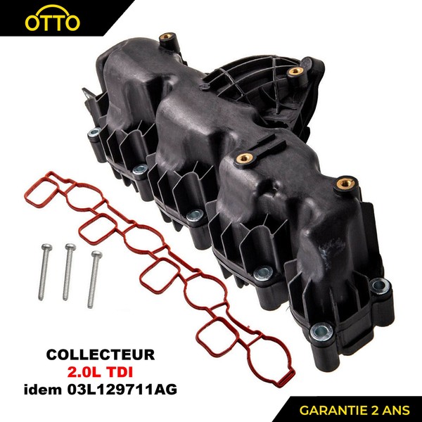 Kipphebel Sammler Ansaugung Golf Passat Tiguan 2,0 TDI = 03L129711AG-image
