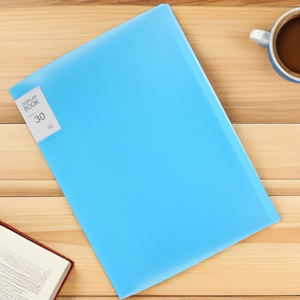 A3 Art Portfolio Book Sky Blue Plastic Pe Storage Binder for DIY ...