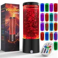 17 Colors Changing Volcano Lamp with Remote Relaxing Sensory Lamps for Kids &...