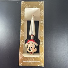 Disney Parks Store Christmas Tree Topper Mickey Mouse Blown Glass