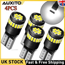 4X AUXITO T10 LED License Plate/Map Light Bulbs Fit Size 194 168 2825 W5W White