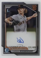 2024 Bowman Chrome Prospect Refractor /499 Carson Whisenhunt #CPA-CW Auto 0rd2