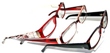 3 READING GLASSES Quality Womens Girls fashion multicolor compact Power 2.75