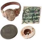 Ring Wilhelm II emperor WWI German empire WW1 2 pfenning 1907 Coin Military Set