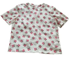 Blusa Vintage Russ Petites Estampado Rosa Tela Importada EE. UU. Talla Pequeña