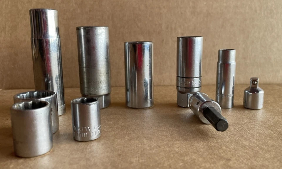 10 pcs 3/8" Drive Socket Set, Assorted SAE and Metric See Description - Image 4 of 4