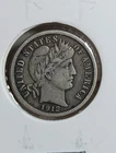 1912 P Barber Silver Dime - 90% Silver Liberty Head Item F12x7