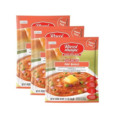 Rasoi Magic Spice Mix for Pav Bhaji 60g (Pack of 3) Ready to cook Mix