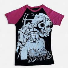 2011 Misfits Die Die My Darling Tee Shirt, Pink Sleeves Size XL