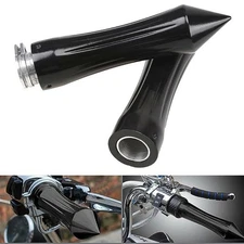 1" Black Handlebar Hand Grips For Harley Touring Road King Street Electra Glide