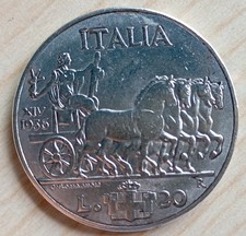 Italia - Lire 20  1936 Vittorio Emanuele III - ITALIA - Moneta Copia