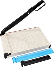 12-Inch Guillotine Paper Trimmer - Durable Metal & ABS, 12 Sheet Capacity