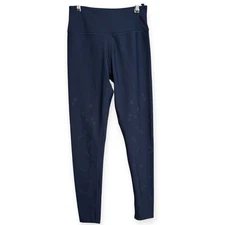 SOUL by SoulCycle Small Navy Blue Star Print Athletic Leggings Yoga Pants Soft