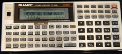 SHARP PC-1403H - Taschencomputer Baujahr 1991
