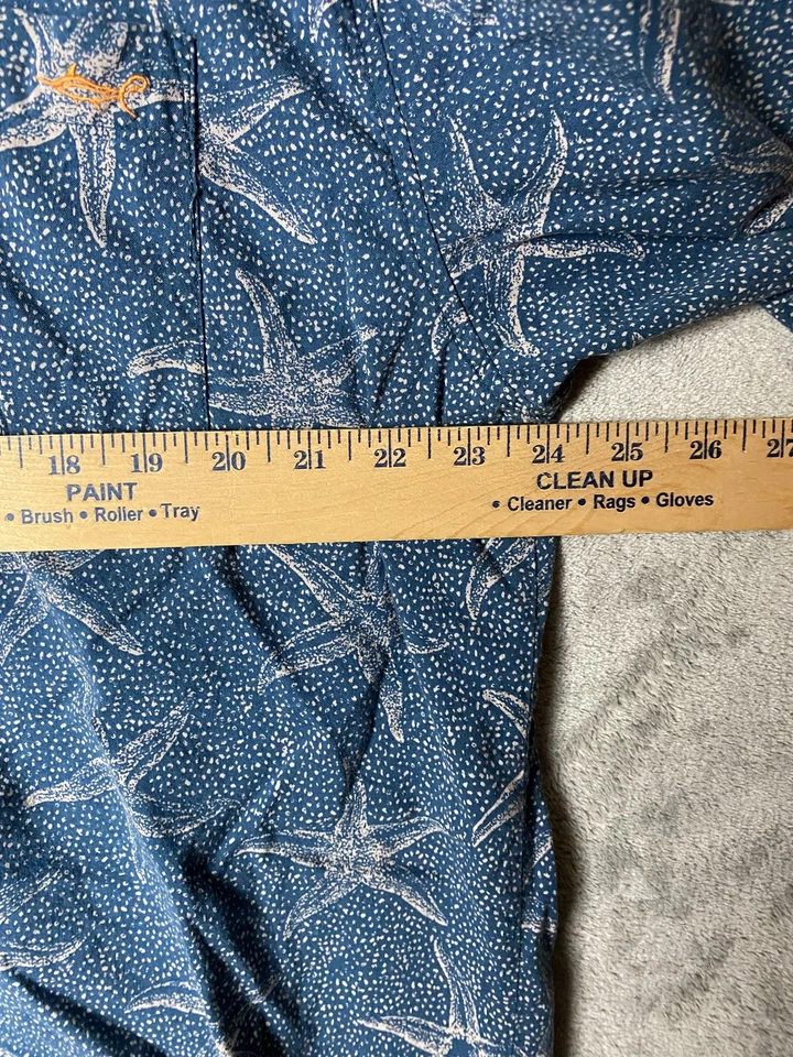 Camisa con botones XXL Salt Life para hombre con patrón de estrella de mar azul Foto 3 de 4