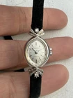 A Vintage Seiko Solar Watch Women 15mm White Dial White Gold Plated Manual Wind