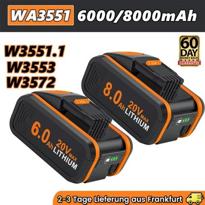 7Ah Akku 20 V MAX 5,0Ah 7,0Ah Akku WA3551.1,WA3572,WA3553 AKKU DHL für Worx