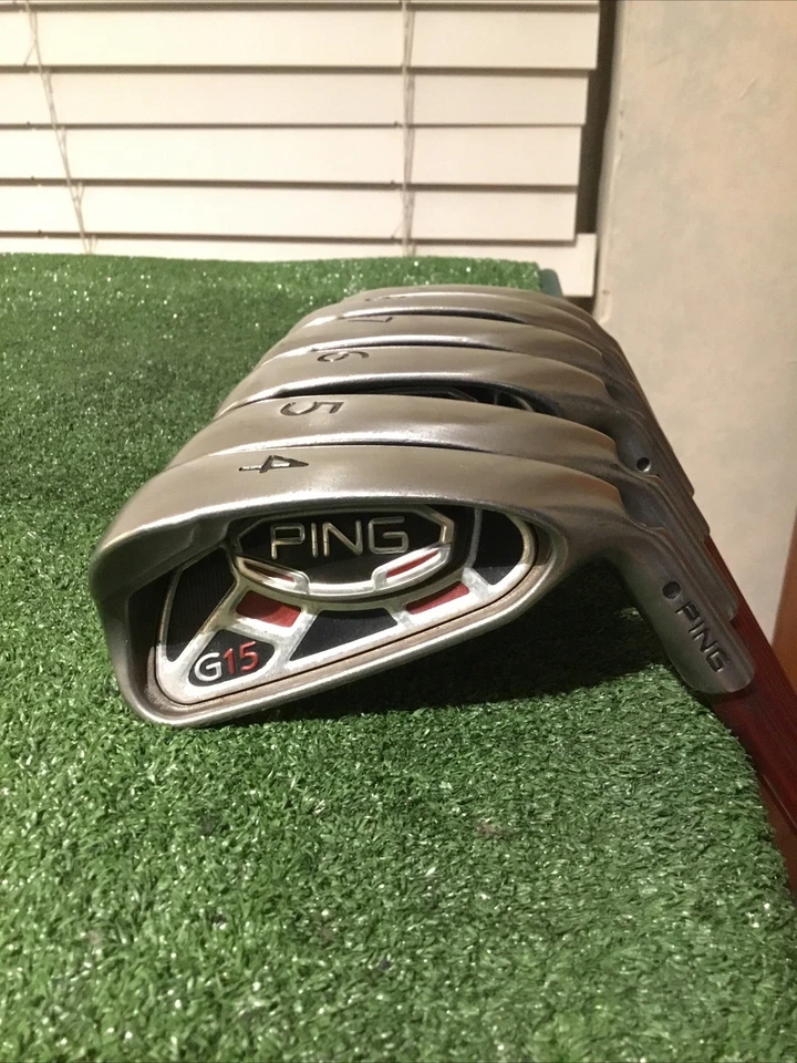 Ping G15 Black Dot Irons Set 4-PW, No 9i Soft Regular Seniors TFC 149 I Graphite - Image 2 of 4