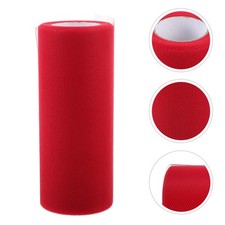 Roll of 22M 15CM Banquet Wedding DIY Tulle Craft Tutu Decoration Red 