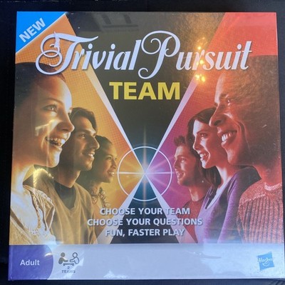 Trivial Pursuit TEAM Brettspiel für Erwachsene von Hasbro Brandneu in Verpackung Testen Sie Ihr Wissen