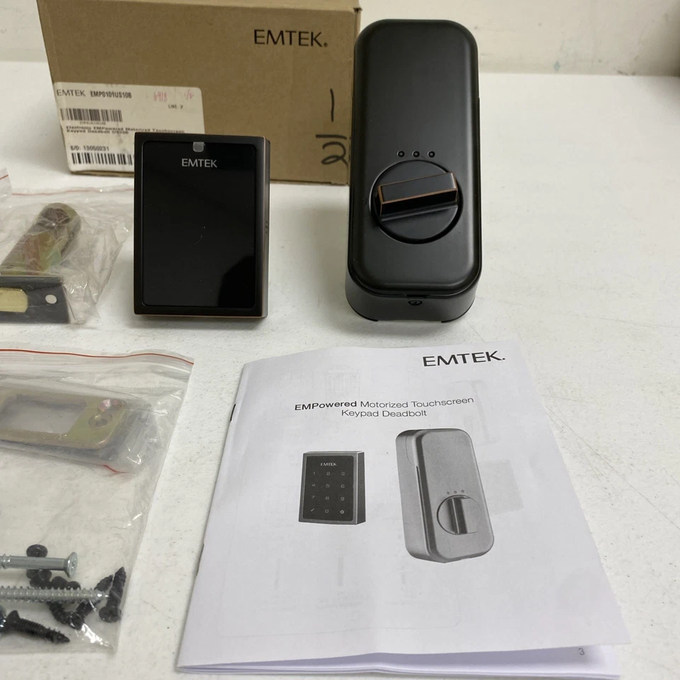 Teclado táctil motorizado Emtek EMP0101US10B EMPowered™ cerrojo sin llave Foto 2 de 4