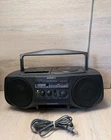 Vtg Sony Boombox Radio Cassette CD Player Mega Bass Tested Works Great! cfd-v30