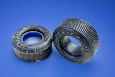 Riggen "Rears" Goodyear 1/32 Tire 7/8 X 3/8 w/ Tread Still Pliable - NOS