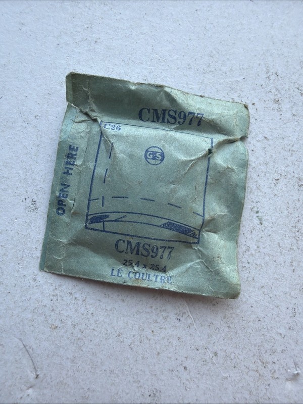 AT74 VTG 25.4-25.4 Lecoultre Square Style Tank Tv Dial Watch Crystal NOS**