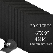 20 Pcs 4mm Embroidery Foam 6 x 9 Inch Craft EVA Foam Sheets for 3D Embroidery...