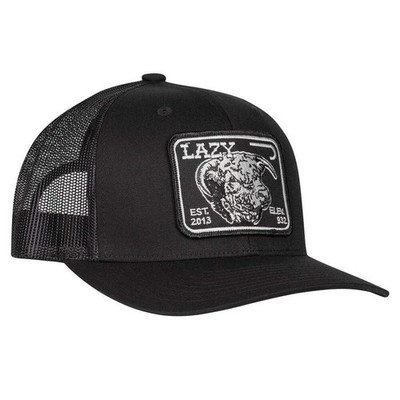 Black Elevation Mid Profile Trucker Hat - Adjustable Unisex Western Hat - Cou...