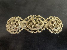 Vtg gold toned hair clip, ornate. Made in France.