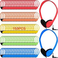 150 Pcs Classroom Headphones Bulk Class Set Adjustable Wired