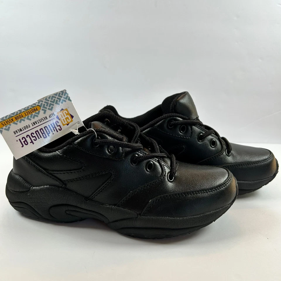 Zapatos de trabajo SkidBuster S200 de cuero negro antideslizantes EE. UU. 6,5 atléticos para mujer Foto 3 de 4