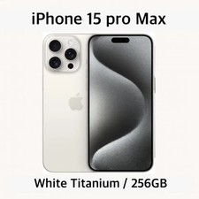 Apple iPhone 15 Pro Max - 256 GB - White Titanium (Unlocked) for