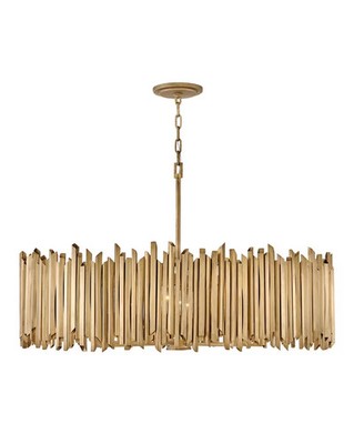 Burnished Gold LED Pendant from the Roca Collection