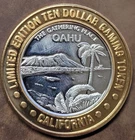 Sam Boyd's California Hotel  .999 Silver Casino Token Oahu, The Gathering Place