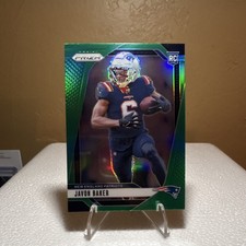 2024 Panini Prizm Green Prizm Javon Baker RC #344 New England Patriots