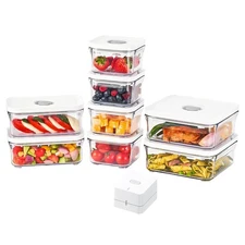 Premium Airtight Food Storage Containers, Mini 9P/SET include Vacuum Sealer, ...