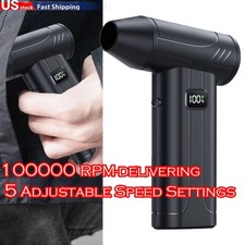 100000RPM Rechargeable Electric Air Duster Cordless Turbo Blower Mini Dust Snow