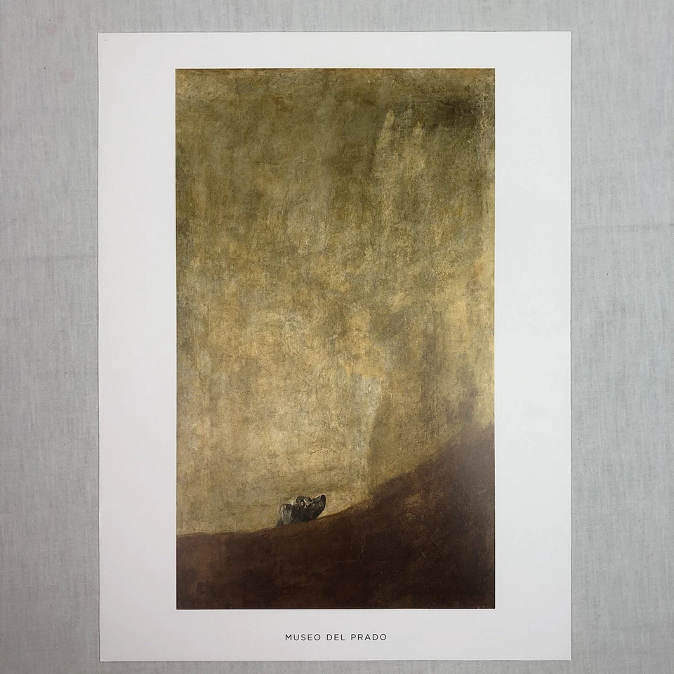 Kunstdruck nach Francisco Goya: Der Hund (1819) Madrid, Museo Nacional Del Prado