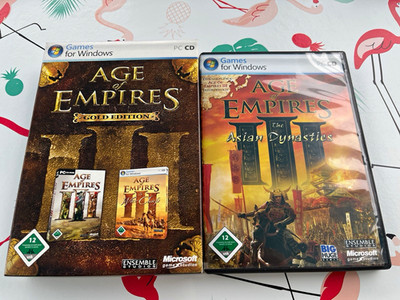 Microsoft Age of Empires III Gold + The Asian Dynasties PC CD PAL USK 12 HB MP