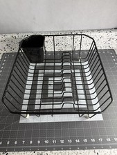 Vintage Rubbermaid Coated Wire Dish Dry Rack Drainer Drying Black Sink