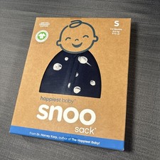 Snoo Happiest Baby Sleep Sack Planet Size Small 0-2 Months Blue Organic Cotton