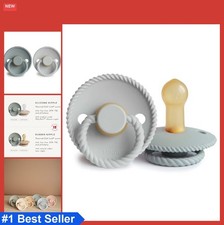 Natural Rubber Baby Pacifier 6-18 Months BPA Free French Gray Silver Gray 2