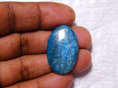 Top Gorgeous Natural Neon Blue Apatite Cabochon Loose Gemstone 33 Cts. ME-13662 - Picture 5 of 7