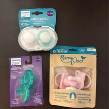 Dr. Brown and Philips Avent 0-6 Month Baby Pacifiers